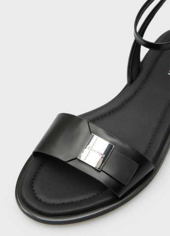 Черные босоножки Calvin Klein с ремешком с логотипом