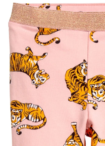 Розовые демисезонные леггинсы H&M