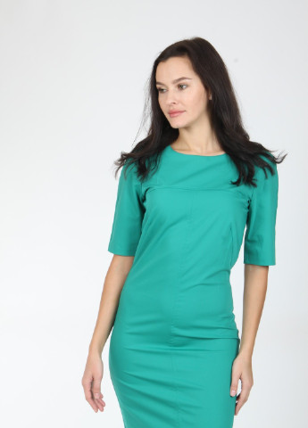 Бирюзовое вечернее платье Mozah однотонное