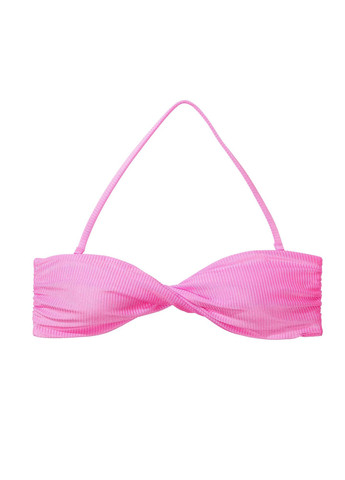 Розовый летний купальник (лиф, трусики, юбка) бандо, раздельный Victoria's Secret