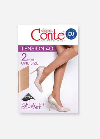 Гольфи CE TENSION 40 Den (2 пари) Conte (366184605)