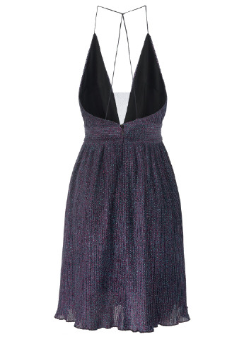 Темно-фиолетовое коктейльное платье клеш, с открытой спиной LOVE REPUBLIC