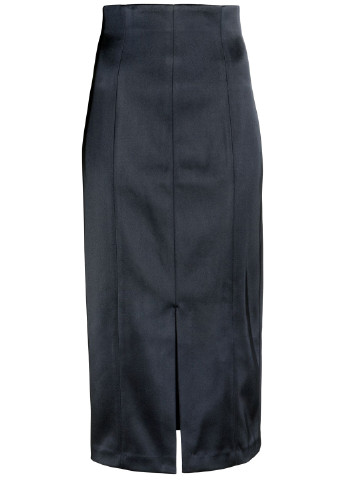 Темно-синяя кэжуал однотонная юбка H&M карандаш