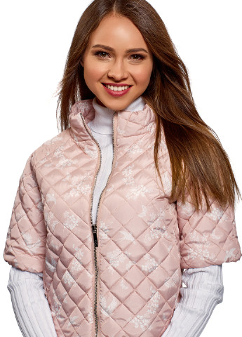 Бледно-розовая демисезонная куртка Oodji