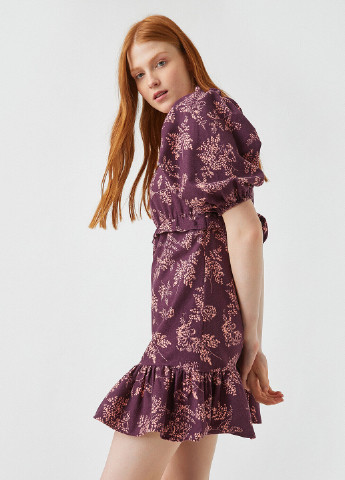 Фиолетовое кэжуал платье KOTON с рисунком
