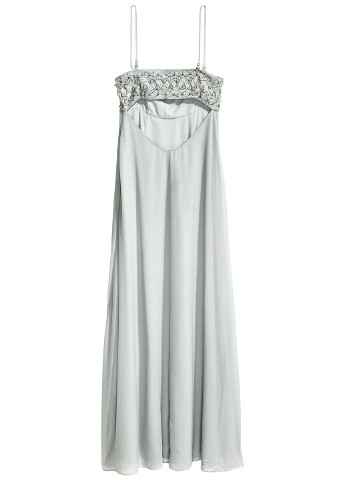 Светло-серое вечернее платье в стиле ампир H&M