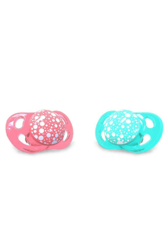 Пустышка 2x 0-6 мес персиковая/бирюзовая Twistshake (252250721)