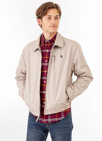 Бежевая демисезонная куртка U.S. Polo Assn.