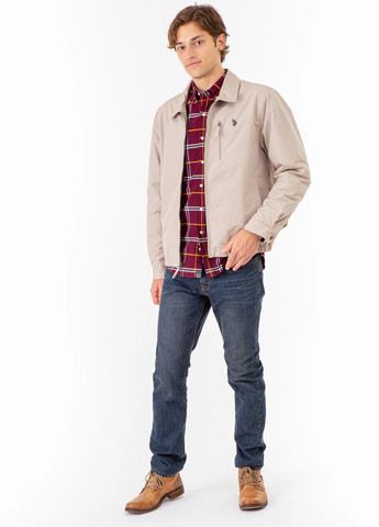 Бежевая демисезонная куртка U.S. Polo Assn.