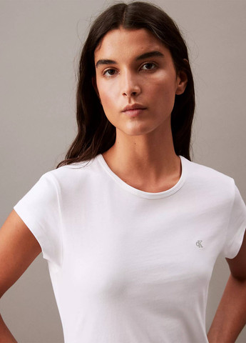 Білий кежуал сукня сукня-футболка Calvin Klein однотонна
