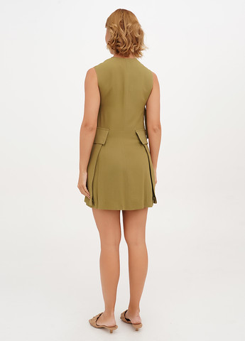Оливковое (хаки) кэжуал платье Vicolo однотонное