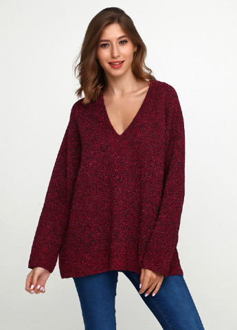 Бордовый демисезонный пуловер пуловер Uterque