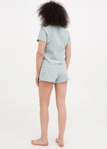 Мятная всесезон пижама (рубашка, шорты) рубашка + шорты Silence