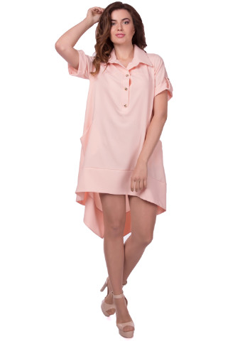 Рожева кежуал сукня Alpama однотонна