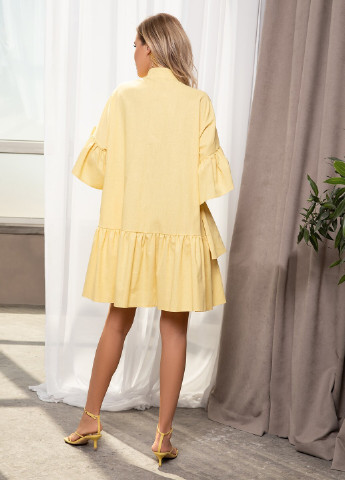 Желтое кэжуал платья ISSA PLUS однотонное