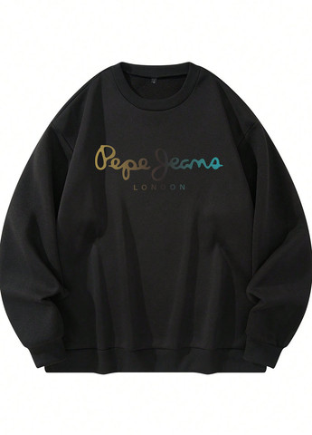 Чорний світшот SHEIN напис (339827738)