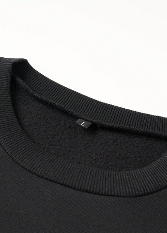 Чорний світшот SHEIN напис (339827738)