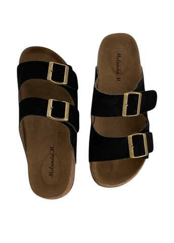 Черные шлепанцы Melanda.M