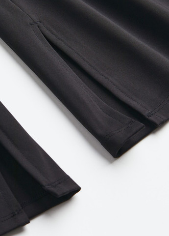 Комбинезон H&M комбинезон-брюки однотонный чёрный кэжуал полиэстер