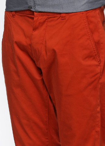 Терракотовые кэжуал демисезонные прямые брюки Tom Tailor