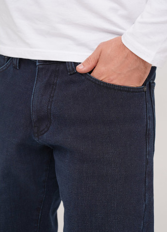 Темно-синие зимние зауженные джинсы Trend Collection