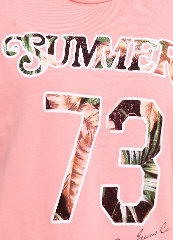 Светло-розовая летняя футболка Pepe Jeans