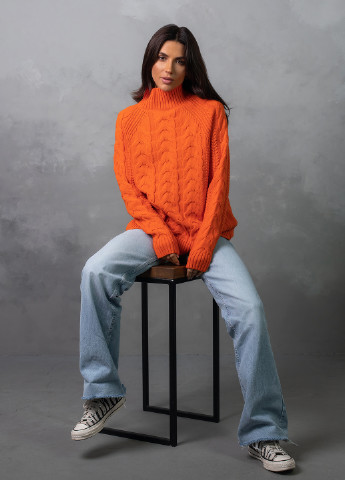 Оранжевый свитер женский Viviami