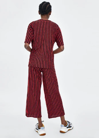 Штани демісезон,чорний в червону смужку, Zara (255192177)