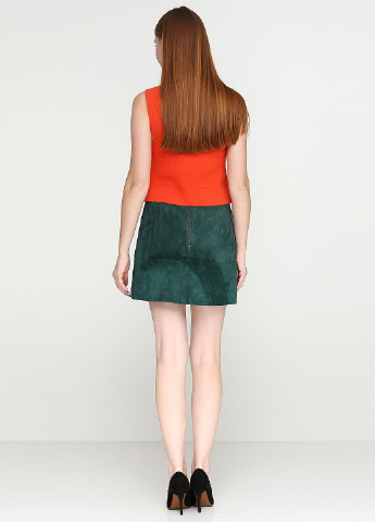 Темно-зеленая кэжуал однотонная юбка H&M мини