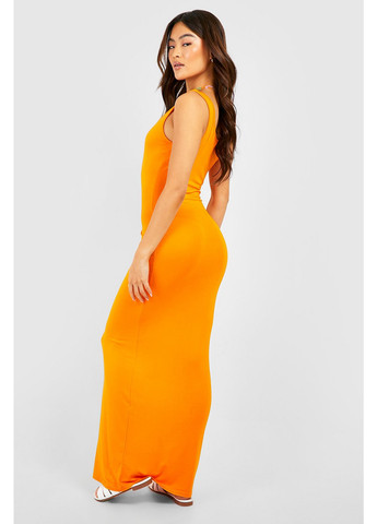 Оранжевое кэжуал платье платье-майка Boohoo однотонное