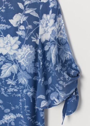 Синее кэжуал платье H&M однотонное