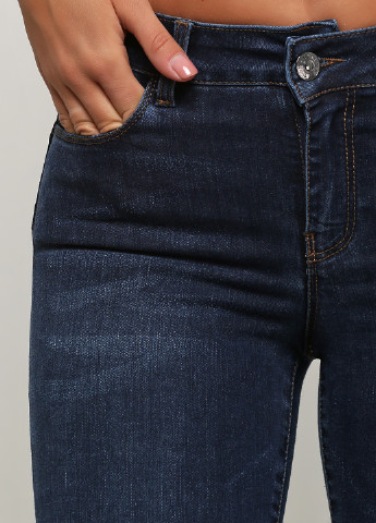 Темно-синие демисезонные зауженные джинсы Twin-Set