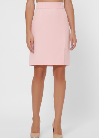 Светло-розовая офисная однотонная юбка Fashion Up карандаш