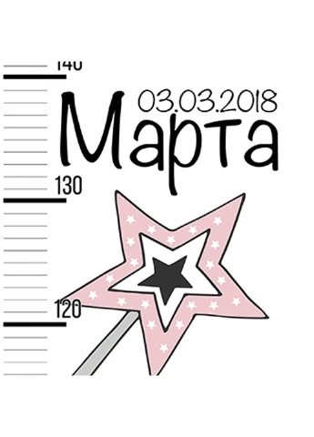 Ростомір іменний Мінімалізм 1057 HeyBaby (254342117)