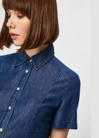 Синя кежуал сукня Calvin Klein Jeans однотонна