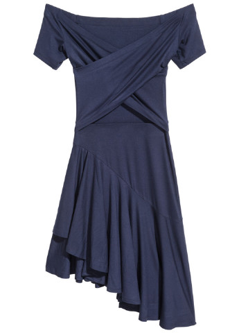 Темно-синя вечірня сукня H&M