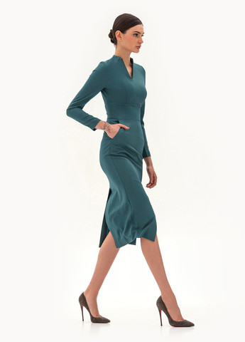 Бірюзова ділова, кежуал сукня футляр BGL однотонна