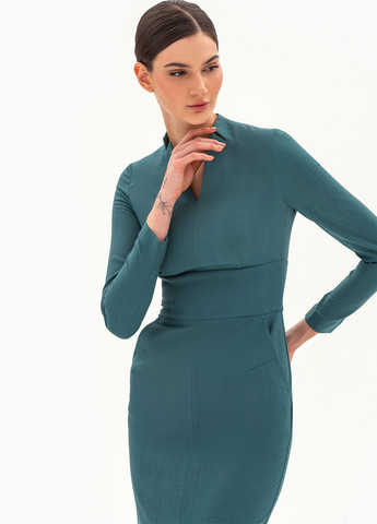 Бірюзова ділова, кежуал сукня футляр BGL однотонна