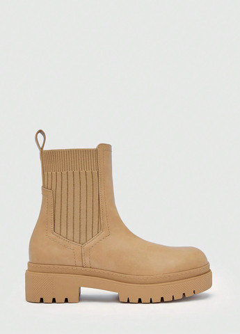 Осенние ботильоны челси SHEIN на тракторной подошве из искусственной кожи