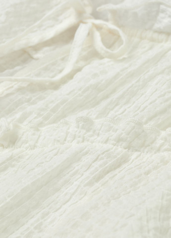 Молочное кэжуал платье а-силуэт H&M однотонное
