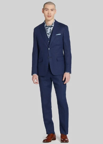 Синие классические демисезонные классические брюки Tommy Hilfiger