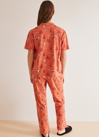 Оранжевая всесезон пижама (рубашка, брюки) рубашка + брюки Women'secret