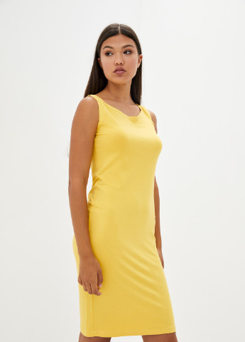 Желтое пляжное платье Solh однотонное