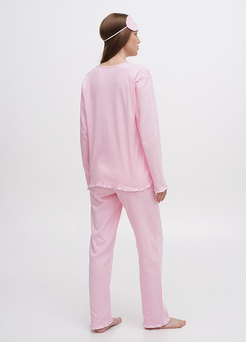 Розовая всесезон пижама (лонгслив, брюки) лонгслив + брюки Lucci