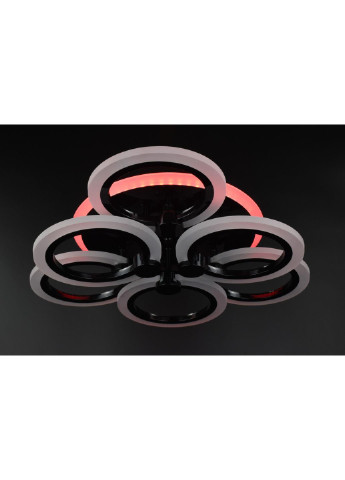 Люстра потолочная LED с пультом A2374/3+3S-RGB-bk Черный 11х47х47 см. Sunnysky (253627587)