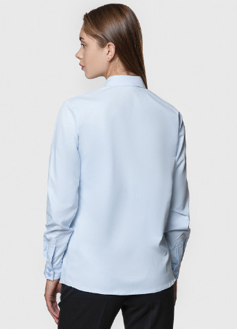 Голубой классическая рубашка однотонная Arber
