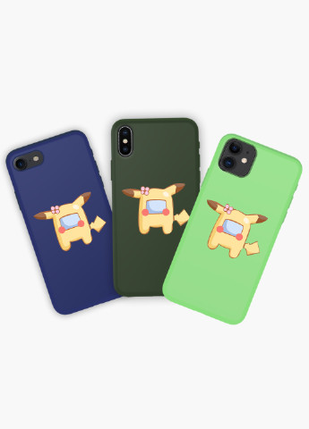 Чехол силиконовый Apple Iphone Xs Амонг Ас Покемон Пикачу (Among Us Pokemon Pikachu) (8938-2419) MobiPrint (219565468)