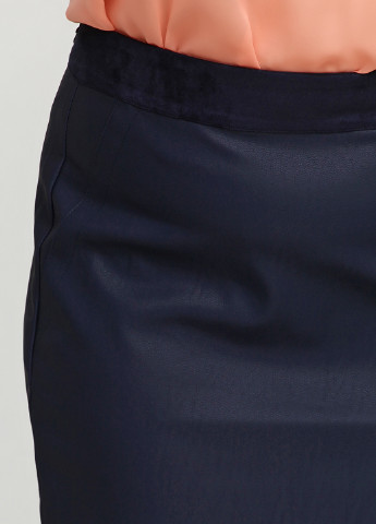 Темно-синяя кэжуал однотонная юбка Adia Fashion мини