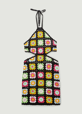 Комбинированное кэжуал платье с открытой спиной Pimkie с геометрическим узором