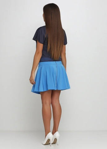 Голубая кэжуал однотонная юбка DKNY клешированная